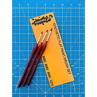 ICKYSTICKY SYNTHETIC 3 PIECE FLAT BRUSH SET 3/4/5