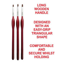 ICKYSTICKY SYNTHETIC 3 PIECE FLAT BRUSH SET 3/4/5