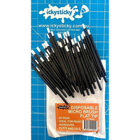 ICKYSTICKY DISPOSABLE MICRO BRUSHES FLAT TIP