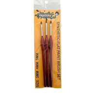 ICKYSTICKY SYNTHETIC 3 PIECE FLAT BRUSH SET 3/4/5