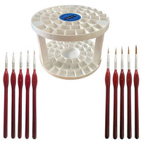 ICKYSTICKY SYNTHETIC PAINT BRUSH SET HOLDER+BRUSHES