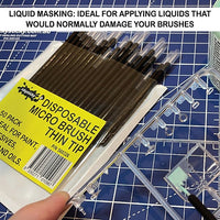 ICKYSTICKY DISPOSABLE MICRO BRUSHES FLAT TIP