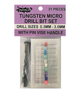 ICKYSTICKY TUNGSTEN MICRO DRILL BIT SET W/HANDLE 0.3-3MM