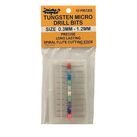 ICKYSTICKY TUNGSTEN MICRO DRILL BITS 0.3MM - 1.2MM