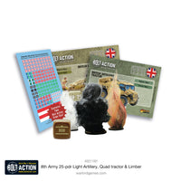 BOLT ACTION : 8TH ARMY 25 POUNDER LIGHT ARTILLERY, QUAD & LIMBER