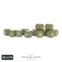 BOLT ACTION : ORDERS DICE PACK - OLIVE DRAB