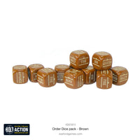 BOLT ACTION : ORDERS DICE PACK - BROWN
