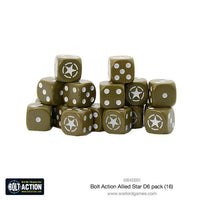 BOLT ACTION : D6 DICE - ALLIED STAR (16)