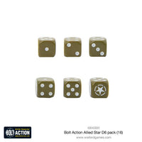 BOLT ACTION : D6 DICE - ALLIED STAR (16)