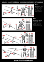 VICTRIX MINIATURES - VXA026 EARLY IMPERIAL ROMAN LEGIONARIES ATTACKING