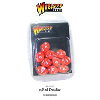 BOLT ACTION : 10 X D10 DICE RED