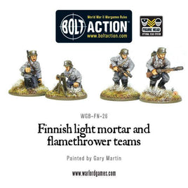 BOLT ACTION : FINNISH LIGHT MORTAR AND FLAME THROWER TEAMS