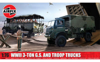 AIRFIX - A03306A WWII 3-TON 4X4 G.S. AND TROOP TRUCKS