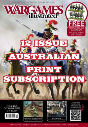 Wargames illustrated Print Subscription (Australia) 12 Issues POST INCLUDED - Khaki & Green Books