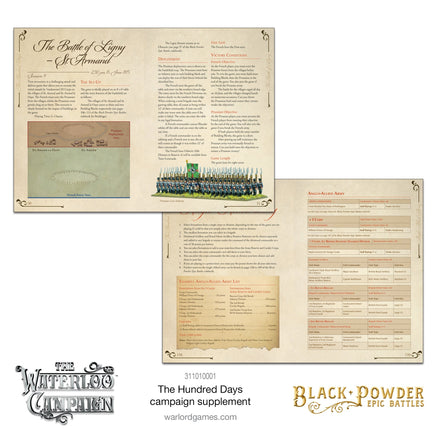 Black Powder Epic Battles : The Hundred Days Campaign Supplement - Khaki and Green Books