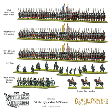Black Powder Epic Battles: Waterloo - British Highlanders & Rifleman - Khaki and Green Books