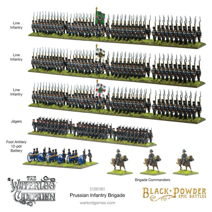 Black Powder Epic Battles - Waterloo: Prussian Infantry Brigade - Khaki and Green Books