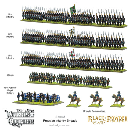 Black Powder Epic Battles - Waterloo: Prussian Infantry Brigade - Khaki and Green Books