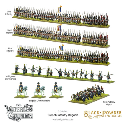 Black Powder - Epic Battles: Waterloo - French Infantry Brigade - Khaki and Green Books