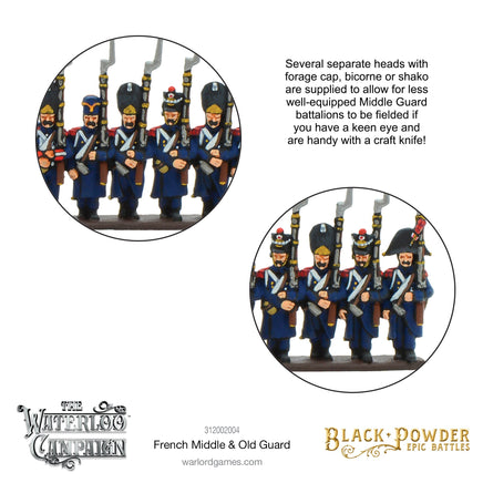 Black Powder Epic Battles: Waterloo - French Middle & Old Guard - Khaki and Green Books