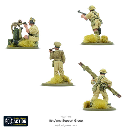 Bolt Action - 8th Army support group - Khaki and Green Books