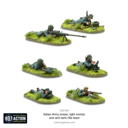 Bolt Action : Italian Army Sniper, Light Mortar and Anti-tank Rifle teams - Khaki and Green Books