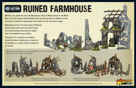 Warlord Games - Ruined Farmhouse - Khaki and Green Books