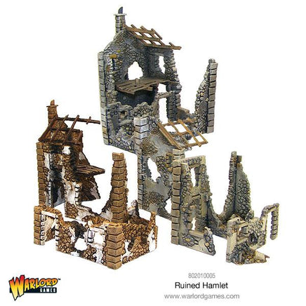Warlord Games - Ruined Hamlet - Khaki and Green Books