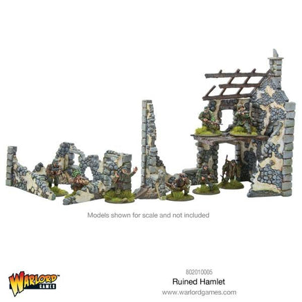 Warlord Games - Ruined Hamlet - Khaki and Green Books