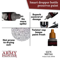 THE ARMY PAINTER - WARPAINTS AIR METALLICS : GUN METAL