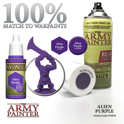 The Army Painter Colour Primer Spray - Alien Purple - Khaki & Green Books