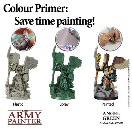 The Army Painter Colour Primer Spray - Angel Green - Khaki & Green Books