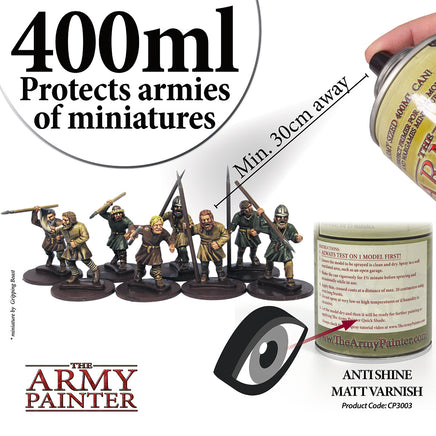 The Army Painter Base Primer Spray - Anti-Shine, Matt Varnish - Khaki & Green Books