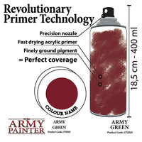 The Army Painter Colour Primer Spray - Army Green - Khaki & Green Books