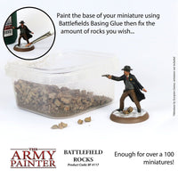 THE ARMY PAINTER BATTLEFIELD BASING : BATTLEFIELD ROCKS - Khaki and Green Books