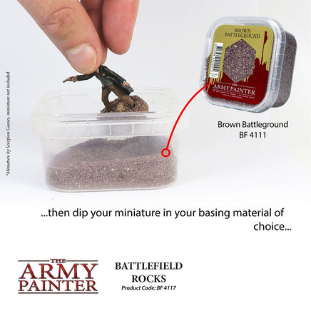 THE ARMY PAINTER BATTLEFIELD BASING : BATTLEFIELD ROCKS - Khaki and Green Books