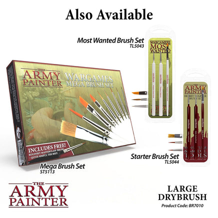THE ARMY PAINTER WARGAMER BRUSH - LARGE DRYBRUSH - Khaki and Green Books