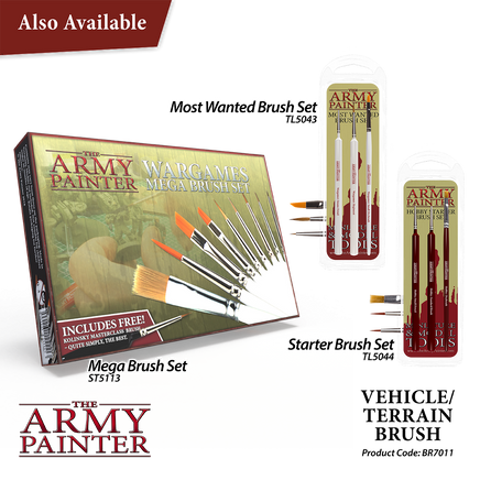 THE ARMY PAINTER WARGAMER BRUSH - VEHICLE & SCENERY - Khaki and Green Books
