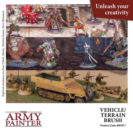 THE ARMY PAINTER WARGAMER BRUSH - VEHICLE & SCENERY - Khaki and Green Books