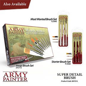 THE ARMY PAINTER HOBBY BRUSH - SUPER DETAIL - Khaki and Green Books