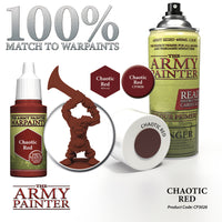 The Army Painter Colour Primer Spray - Chaotic Red - Khaki & Green Books