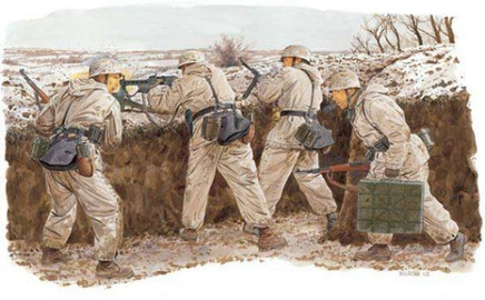 DRAGON 1/35 2ND FALLSCHIRMJAGER DIVISION (KIROVOGRAD, WINTER 1942/43) PLASTIC MODEL KIT DR6157 - Khaki and Green Books