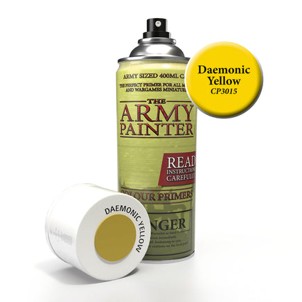 The Army Painter Colour Primer Spray - Daemonic Yellow - Khaki & Green Books