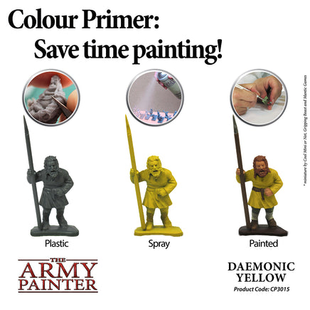 The Army Painter Colour Primer Spray - Daemonic Yellow - Khaki & Green Books