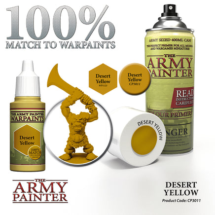 The Army Painter Colour Primer Spray - Desert Yellow - Khaki & Green Books