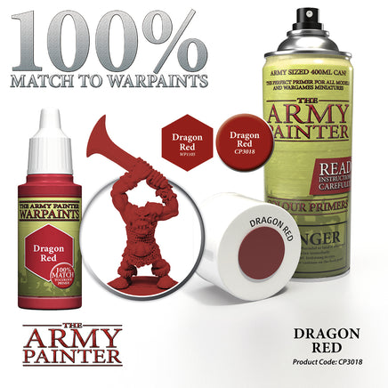 The Army Painter Colour Primer Spray - Dragon Red - Khaki & Green Books