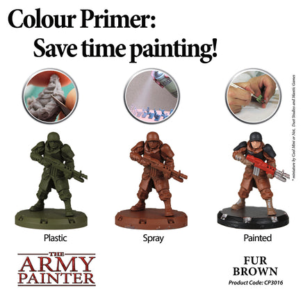 The Army Painter Colour Primer Spray - Fur Brown - Khaki & Green Books