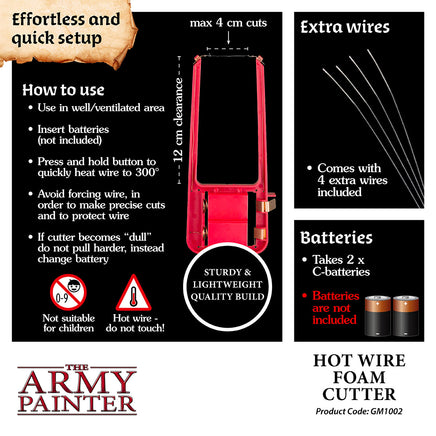 The Army Painter - GameMaster: Hot Wire Foam Cutter - Khaki & Green Books