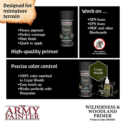 The Army Painter - GameMaster Wilderness & Woodland Terrain Primer - Khaki & Green Books
