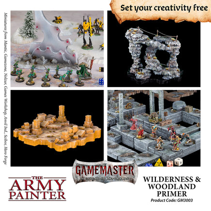 The Army Painter - GameMaster Wilderness & Woodland Terrain Primer - Khaki & Green Books